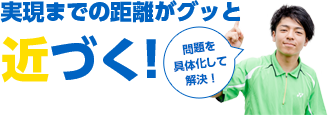 実現まで距離がグッと近づく！