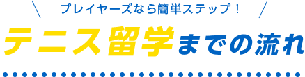 テニス留学までの流れ